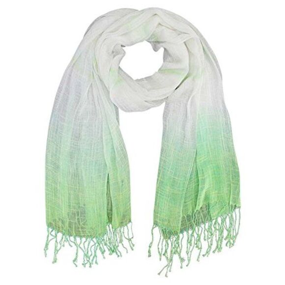 Ombre Long Scarf Wrap With Fringe - Picture 5 of 8